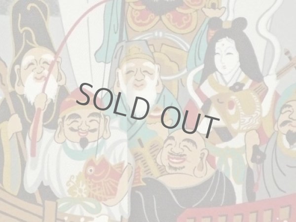 Photo4: Noren Japanese Curtain Doorway Room Divider woodblock print gems 85cm x 150cm (4)