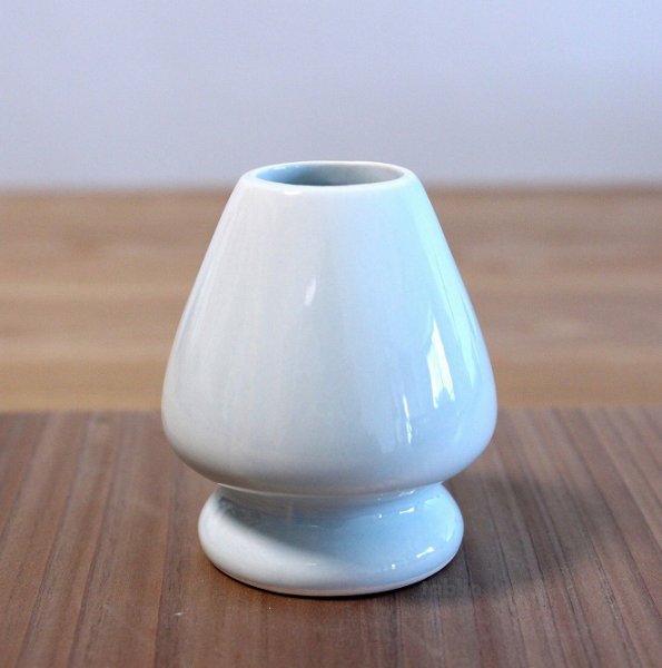 Photo1: Tokoname yaki ware Japanese tea ceremony Cha sen kuse naoshi light blue (1)