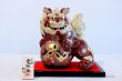 Photo1: Japanese Leo Shishi Dragon Lion dog Kutani yaki ware Porcelain mori mayo H20cm (1)