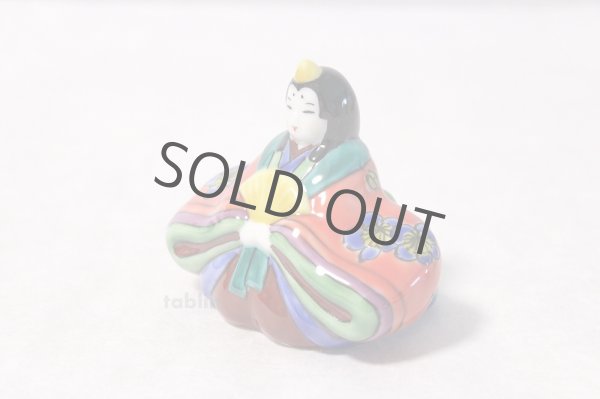 Photo4: Japanese Kutani ware Kimono doll Hina Ningyo King & Queen Ao-kutani , H 9cm (4)