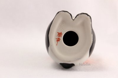 Photo1: Japanese Lucky Cat Kutani yaki ware Porcelain Maneki Neko Panda 