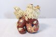 Photo5: Japanese Leo Shishi Dragon Lion dog Kutani Porcelain mori tag and mat H19.5cm (5)