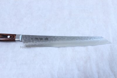 Photo3: SAKAI TAKAYUKI knife 17-layer Damascus VG-10 hammered Kengata Kiritsuke sashimi 300mm