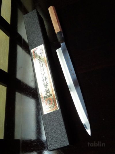 Photo2: SAKAI TAKAYUKI Japanese knife INOX Hakugin Mirror Finish Sashimi Yanagiba