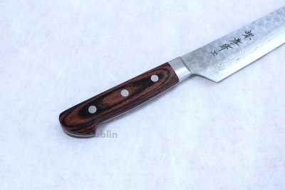 Photo2: SAKAI TAKAYUKI knife 17-layer Damascus VG-10 hammered Kengata Kiritsuke sashimi 300mm