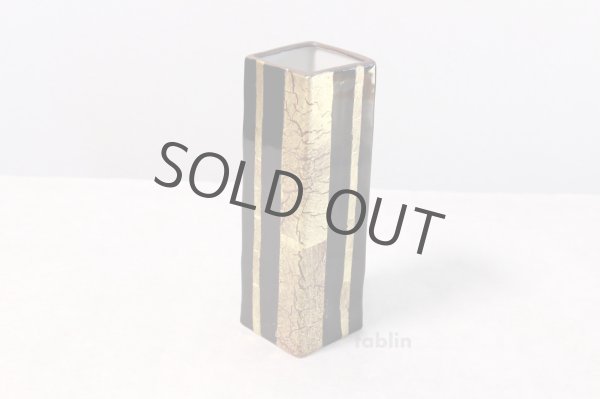 Photo2: Kutani porcelain rokugo Kinpakusai gold color glaze High Quality Japanese vase H18.5cm (2)