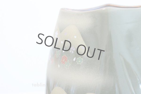 Photo5: Kutani yaki ware Rabbits Yoshino mauntain High Quality Japanese vase ,H24.5cm (5)