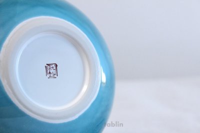 Photo3: Kutani ware Ginsai blue rokugo High Quality Japanese vase H15.2cm