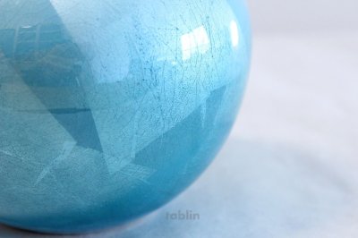 Photo2: Kutani ware Ginsai blue rokugo High Quality Japanese vase H15.2cm