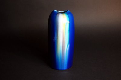 Photo3: Kutani ware Nijisai High Quality Japanese vase H18cm