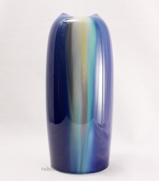 Photo1: Kutani ware Nijisai High Quality Japanese vase H18cm (1)