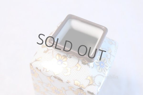 Photo5: Kutani porcelain Hakuchibu gold Japanese bud vase H21cm (5)