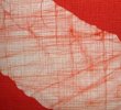 Photo3: Kyoto Noren SB Japanese batik door curtain En Enso Circle verm.red 85cm x 150cm (3)