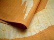 Photo3: Kyoto Noren SB Japanese batik door curtain En Enso Circle mustard 85cm x 150cm (3)