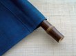 Photo6: Kyoto Noren SB Japanese batik door curtain En Enso Circle blue 85cm x 150cm (6)