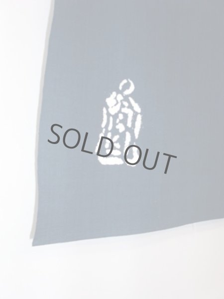 Photo3: Kyoto Noren SB Japanese batik door curtain Uzum Whirlpool dark navy 85cm x 120cm (3)