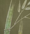 Photo2: Kyoto Noren SB Japanese batik door curtain Suzume Sparrow ol.green 85cm x 150cm (2)