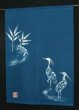 Photo8: Kyoto Noren SB Japanese batik door curtain Sagi Ardeidae blue 85cm x 120cm (8)