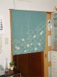 Photo3: Kyoto Noren SB Japanese batik door curtain Nami Wave green 85cm x 90cm (3)