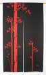 Photo1: Kyoto Noren SB Japanese batik door curtain Take Bamboo red/bl 85cm x 150cm (1)