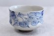 Photo3: Kutani porcelain tea bowl deep blue camellia chawan Matcha Green Tea Japanese (3)