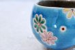 Photo5: Kutani porcelain ippuku tea bowl chawan Matcha Green Tea Japanese blue flower (5)