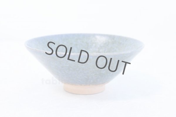 Photo2: Tokoname ware Japanese matcha tea bowl chawan Y-I Tuya ai blue crystal (2)