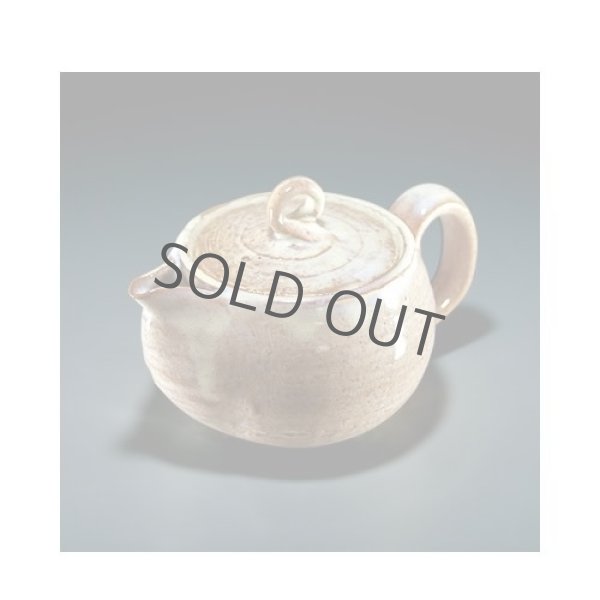 Photo3: Hagi ware Senryuzan climbing kiln Japanese tea pot & cups set nagare (3)