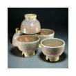 Photo1: Hagi ware Senryuzan climbing kiln Japanese yunomi tea cups kumidashi set of 5 (1)