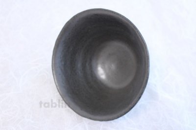 Photo1: Tokoname ware Japanese tea bowl black glaze mon chawan Matcha Green Tea