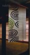 Photo2: Kyoto Noren MYS Japanese Linen door curtain hamon Ripple gray 88 x 150cm (2)