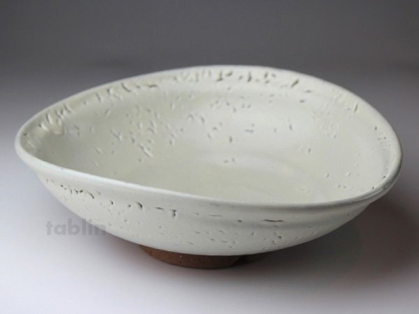 Photo9: Hagi ware Japanese Serving bowl Seikan W250mm (9)