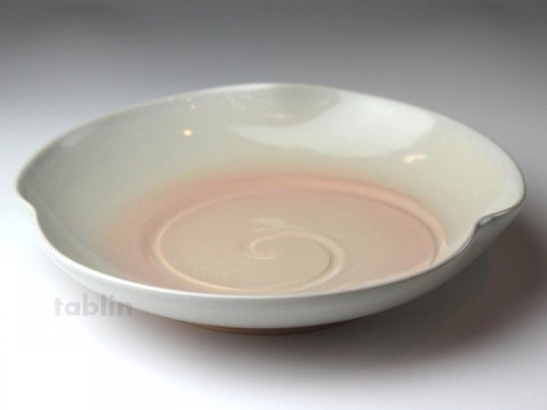 Photo1: Hagi ware Japanese Serving bowl Sekisho For sweets W235mm (1)