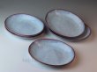 Photo2: Hagi ware Japanese plates Tamayura W180mm set of 5 (2)