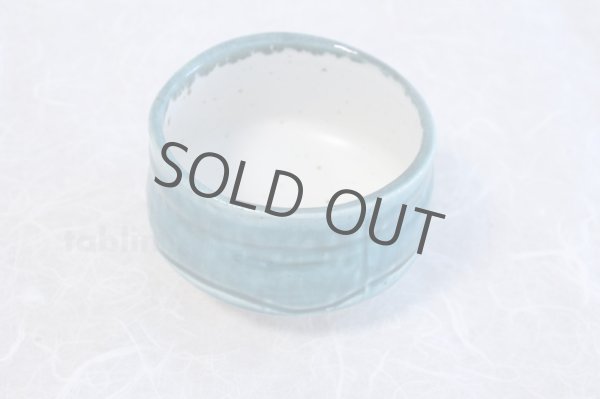 Photo5: Tokoname ware Japanese matcha tea bowl chawan wan turquoise blue waters iguchi (5)