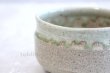 Photo3: Tokoname ware Japanese matcha tea bowl YT nagashi green glaze (3)