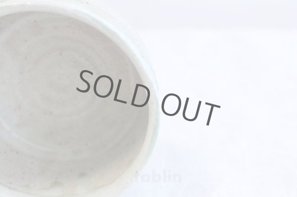 Photo4: Tokoname ware Japanese matcha tea bowl YT nagashi green glaze (4)
