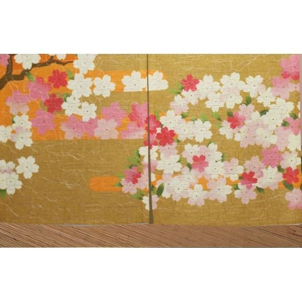Photo3: Kyoto Noren MS Japanese door curtain Red Mt.Fuji gold 85 x 150cm (3)