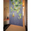 Photo1: Kyoto Noren MS Japanese door curtain Hyoutan Gourds blue 85 x 150cm (1)