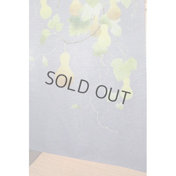 Photo3: Kyoto Noren MS Japanese door curtain Hyoutan Gourds blue 85 x 150cm (3)