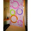 Photo1: Kyoto Noren MS Japanese door curtain Shitifuku Rabbits Sakura pink 85 x 150cm (1)