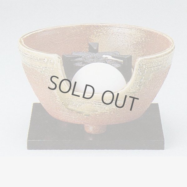 Photo2: Electric charcoal heater Japanese tea ceremony Shigaraki pottery benibachiburo (2)