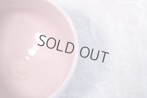 Photo5: Kiyomizu Kyoto porcelain Japanese matcha tea bowl chawan Rinzan pink (5)