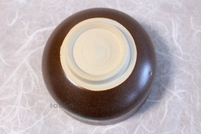Photo1: Kiyomizu Kyoto porcelain Japanese matcha tea bowl chawan Rinzan brown