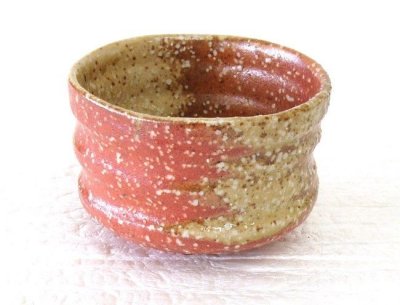 Photo3: Mino yaki ware Japanese tea bowl Shigarafu hime chawan Matcha Green Tea