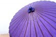 Photo1: Japanese umbrella bull's-eye Bangasa Wagasa bamboo sd plain Purple (1)