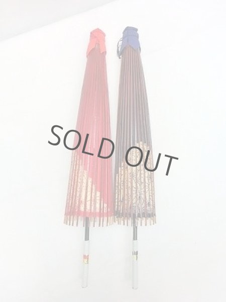 Photo4: Japanese umbrella bull's-eye Bangasa Wagasa bamboo sd asa red (4)