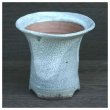 Photo4: Shigaraki Japanese bonsai plant garden tree pottery pot white glaze sekkok H95mm (4)