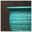 Photo2: Shigaraki Japanese bonsai plant garden tree pottery pot turquoise blue H85mm (2)