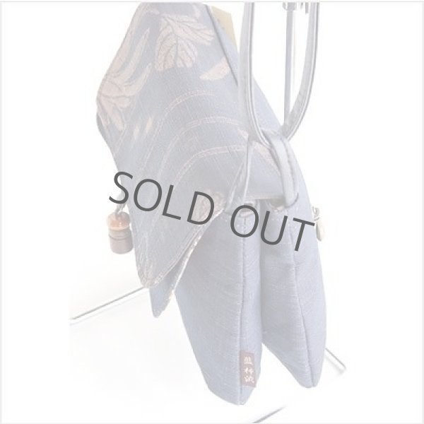 Photo4: Japanese dyeing Kakishibu persimmon tannin pouch bag handmade aizome maka W25cm (4)